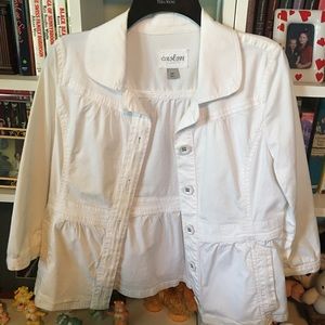 NOT FOR SALE***HP! 🎉 Caslon white 3/4 length cotton jacket size MP